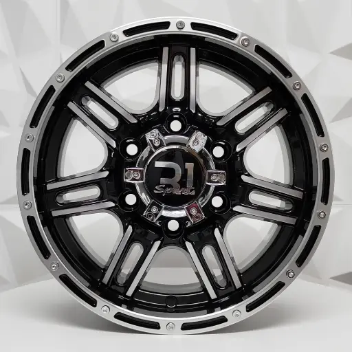 [147540] RIN 14X6 6-139.7 R1 SPORT LGS14 BLACK MACHINE FACE MACHINE LIP ET0 CB108.2