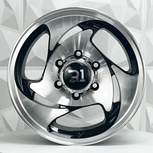 [166586] RIN 16X8 5-135 R1 SPORT 1070 BLACK MACHINE FACE MACHINE LIP ET-15 CB87.1